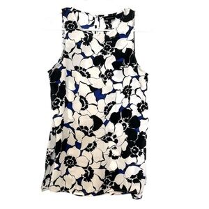 2/$15 Who What Wear - Black & White Floral Sleeveless Blouse – XS